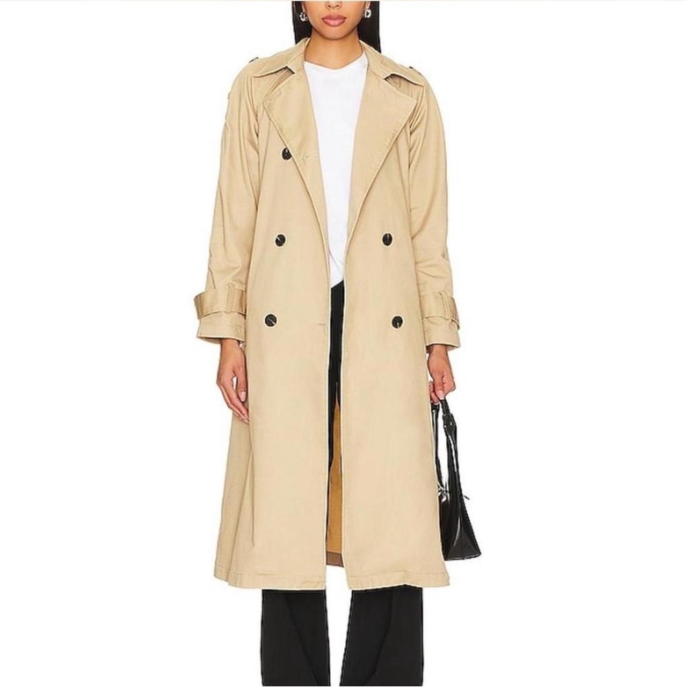 Lovers + Friends X Rachel Beige Ridley Trench Coat